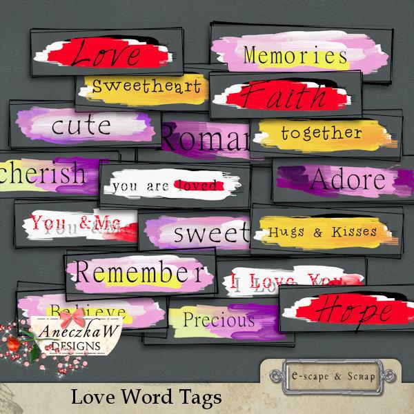 Love Word Tags by AneczkaW